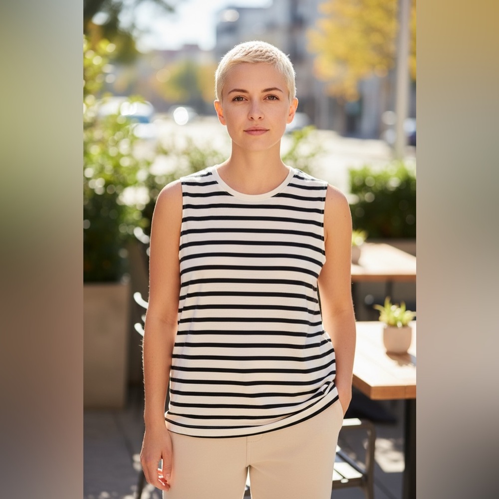 Everlane Striped Sleeveless Top size L